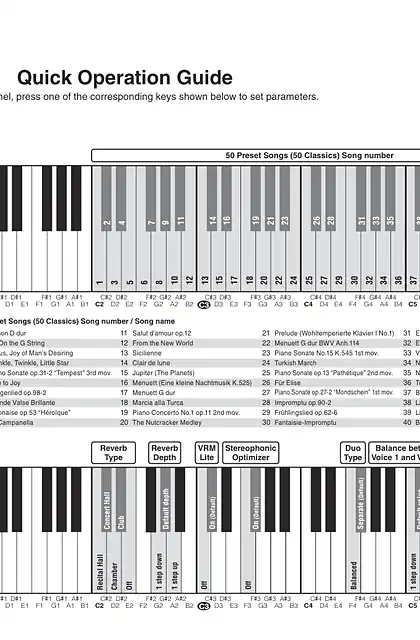 yamaha雅马哈P-225_P-223 Quick Operation Guide
